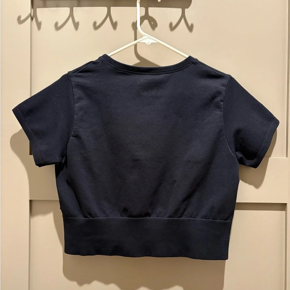 Aerie Black Seamless Cropped Top - Picture 2 of 3